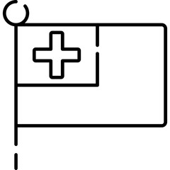 Fototapeta premium Tonga Flag Icon