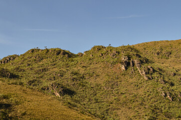 Sunset in the mountains of the state of Minas Gerais in Brazil