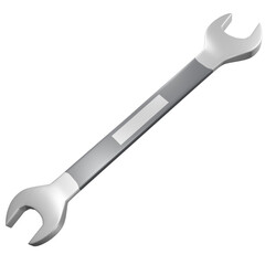 3D Double Open End Wrench Illustration – Realistic Tool Design for Mechanics and DIY Projects