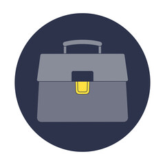A simple, flat-designed briefcase, symbolizing professionalism and business.