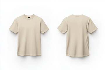 Neutral Beige T-Shirt Displayed on a White Background