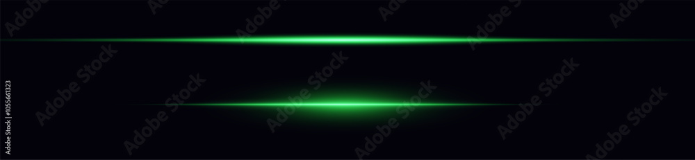 Canvas Prints neon green horizontal speed lines. laser lines of light. horizontal neon light. glowing stripes. las