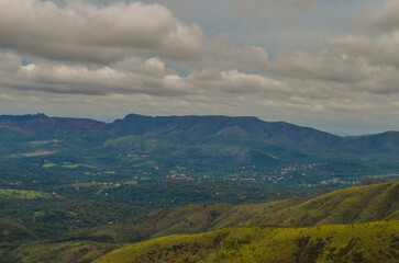 Fototapeta premium Beautiful mountains in the mountains of Minas Gerais, Brazil. The name is Serra da Calcada and it is next to the city of Belo Horizonte