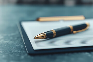 Cost assessment clipboard, pen, and coins, financial audit, 3D illustration