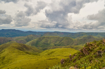 Beautiful mountains in the mountains of Minas Gerais, Brazil. The name is Serra da Calcada and it is next to the city of Belo Horizonte