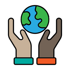Holding Earth Icon