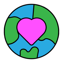 Earth Love Icon