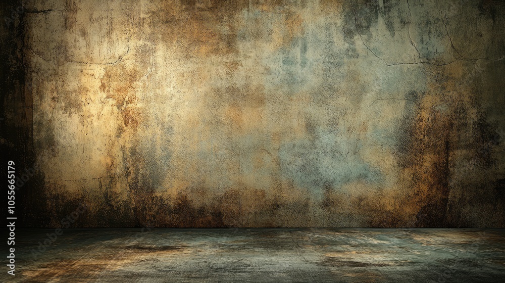 Poster Textured backdrop featuring empty space for text showcasing a wall structure with a grunge canvas appearance