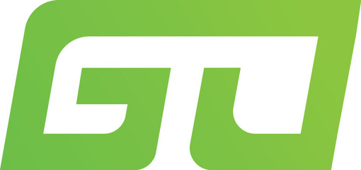 Fototapeta premium Green GD logo design. Creative DG logo vectors. Natural GD logo vectors. DJ icon vectors. Modern unique DG logo design royalty