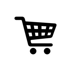 Online shopping cart icon Black.