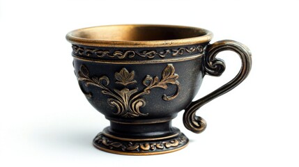 Vintage Cup Holder On White Background