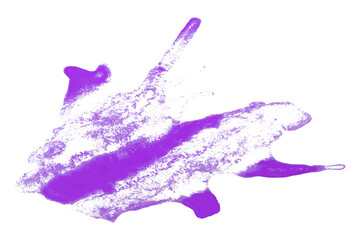 Purple splash stains set on transparent background.