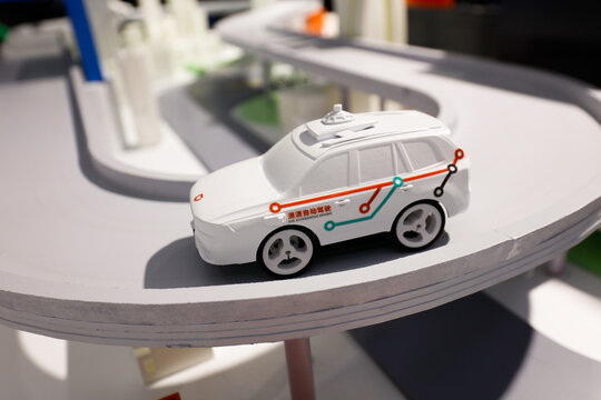 BEIJING CHINA-October 17, 2024: Didi autonomous driving participated in the 2024 World Automobile Congress, and the intelligent sand table showed the intelligent operation scenario of robotaxis.