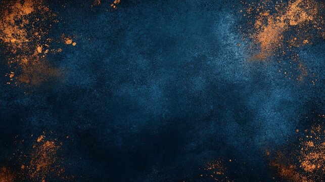 Dark Blue Textured Backdrop with Rust Accents