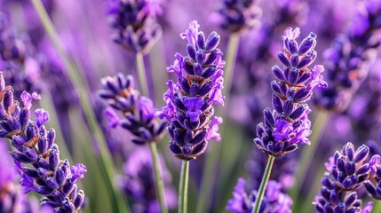 Obraz premium Closeup Of View Purple Lavender