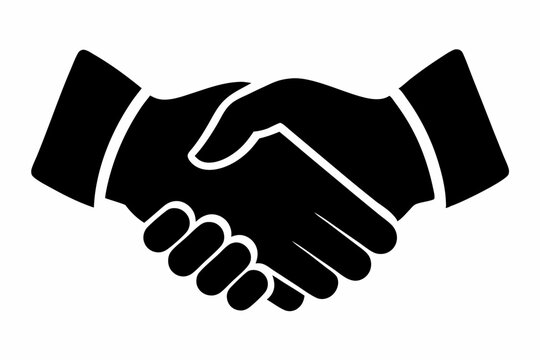 recommend clip art: Handshake icon, Business agreement handshake vector, Silhouette ,Illustration of handshaking