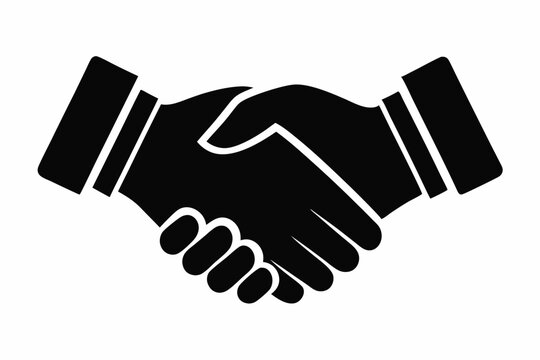 recommend clip art: Handshake icon, Business agreement handshake vector, Silhouette ,Illustration of handshaking