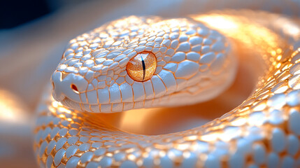 Fototapeta premium Fantastic golden snake