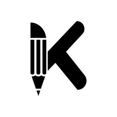 Modern stylish K letter vector art logo design. Educational concept
