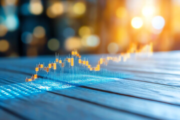 Price graph with a trendline highlighting premium and budget segments, representing value pricing