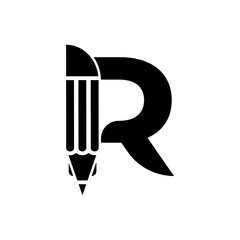Modern stylish R letter vector art logo design. Educational concept
