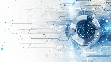 Fototapeta premium Futuristic Digital Interface with Abstract Technology Elements