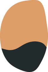 Minimalist Boho Abstract Organic Shape Illustration with Earthy Color Block and Neutral Tones for Modern Wall Art Decor