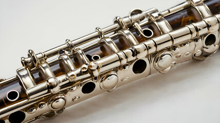 Naklejka premium musical flute isolated on white