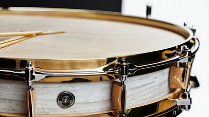Obraz premium Musical instrument Drum isolated on white background 
