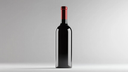 red wine bottle isolated on a white background