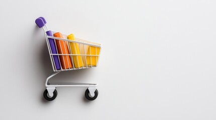Miniature Shopping Cart With Books