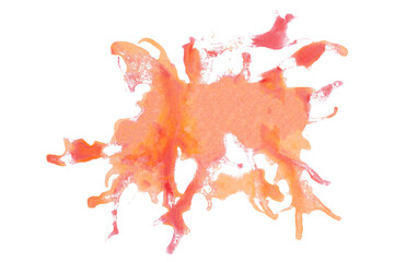 Watercolor splash stains set on transparent background.