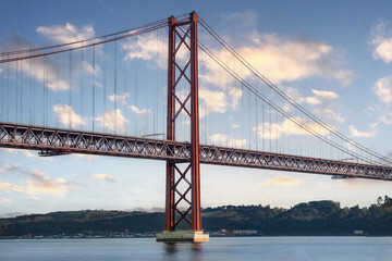 April 25th bridge over the Tagus river, Lisbon, Portugal