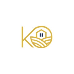 K house building vector logo template design