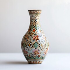 A decorative vase on a white background.
