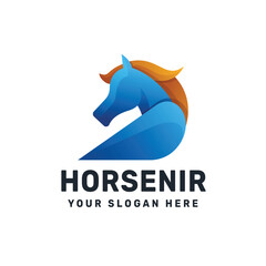 House logo gradient colorful vector icon illustration