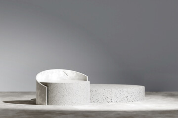 3d Podium with clear style