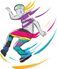 Fototapeta premium Jumping and rolling