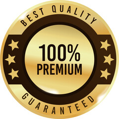 Premium Badge Icon – Elegant Gold Emblem for Quality and Excellence Recognition