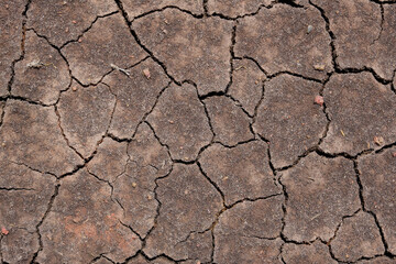 Wall texture soil dry crack pattern of drought lack of water of nature brown old broken background.