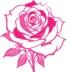 A simple rose icon vector style