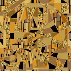 seamless pattern abstract mosaic Klimt