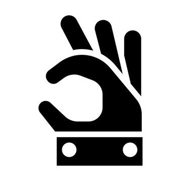 recommend clip art: OK hand gesture solid style