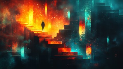 Fototapeta premium Abstract Watercolor Illustration of Team Participation