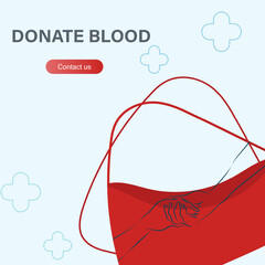 Background for donating blood in order to help people. The concept for hospital background.