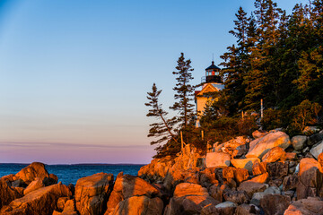 Sunrise on Bass Harbor Lighthouse