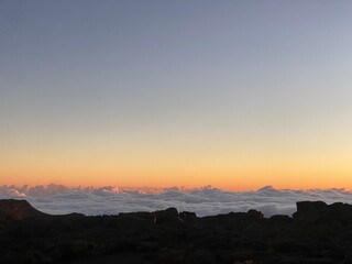 Sunrise over a Volcano