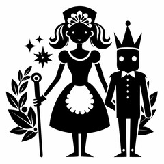 Nutcracker woman Black silhouette