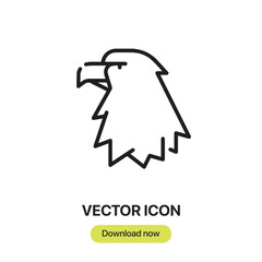 Eagle icon vector. Linear-style sign for mobile concept and web design. Eagle symbol illustration. Pixel vector graphics - Vector.	