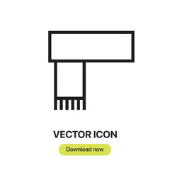 Scarf Icon vector. Linear-style sign for mobile concept and web design. Scarf symbol illustration. Pixel vector graphics - Vector.	